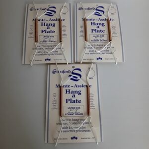 3 Large Hang a Plate Wall Plate Hanger 8.5"-12"